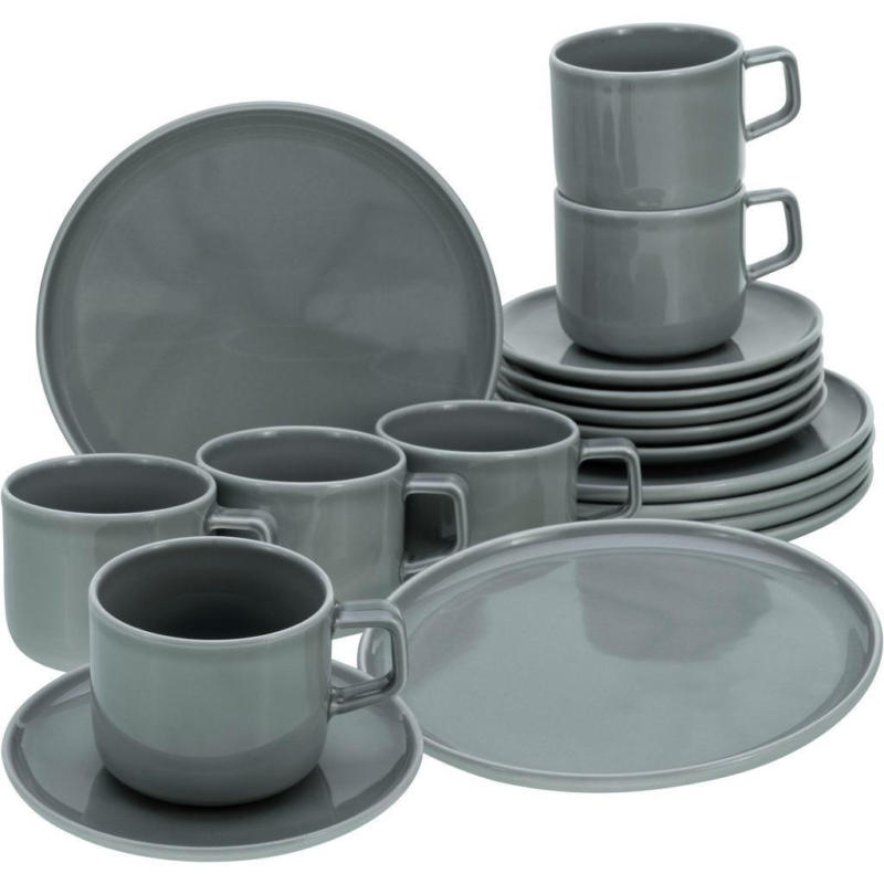 Kaffeeservice Keramik 6 Personen Geschirr Set