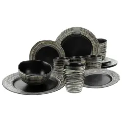 Kombiservice Keramik 4 Personen Geschirr Set