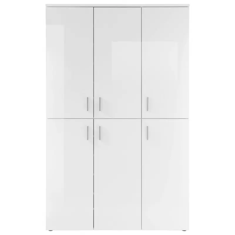 Schuhschrank Lincoln Weiß Dekor 6-Türig B: 120 Cm