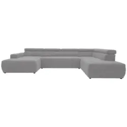 Wohnlandschaft Brandon Kopfteilverstellung Silber