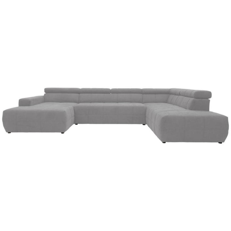 Wohnlandschaft Brandon Kopfteilverstellung Silber