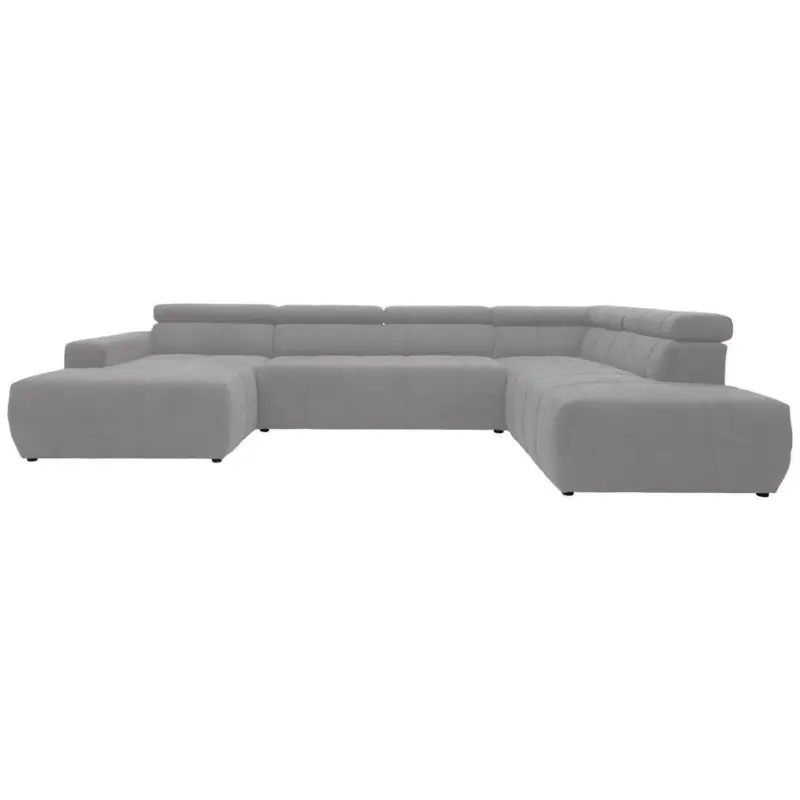 Wohnlandschaft Brandon Kopfteilverstellung Silber