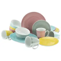 Kombiservice Porzellan 4 Personen Geschirr Set