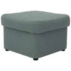 Polsterhocker Papenburg Hellblau Webstoff H: 40 Cm