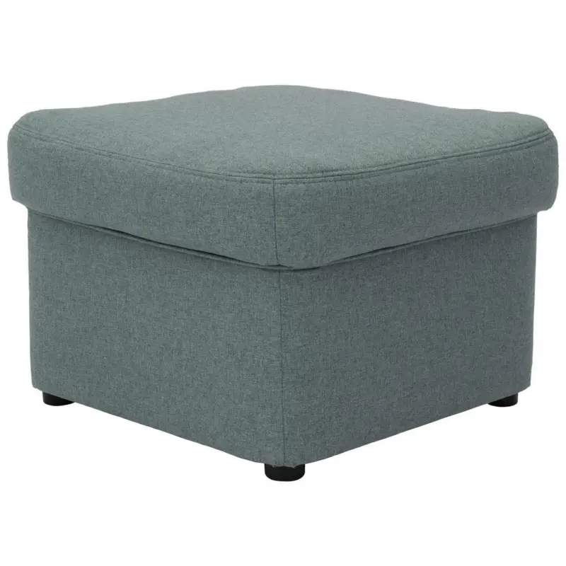 Polsterhocker Papenburg Hellblau Webstoff H: 40 Cm