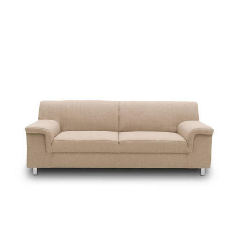 3-Sitzer-Sofa Jamie Rücken Echt Beige Webstoff