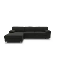 Ecksofa Mit Schlaffunktion Jamie Schwarz Webstoff