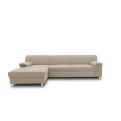 Ecksofa Jamie R&uuml;cken Echt Beige Webstoff