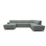 M&ouml;belix Wohnlandschaft Jamie Mit Schlaffunktion Silberfarben