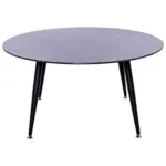Möbelix Couchtisch Rund mit Glasplatte In Zementoptik Anthrazit