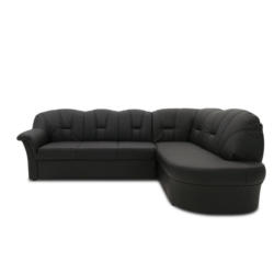 Ecksofa Papenburg Schwarz Lederlook