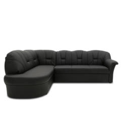 Ecksofa Papenburg Schwarz Lederlook