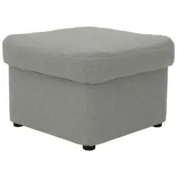 Polsterhocker Papenburg Silberfarben Webstoff H: 40 Cm