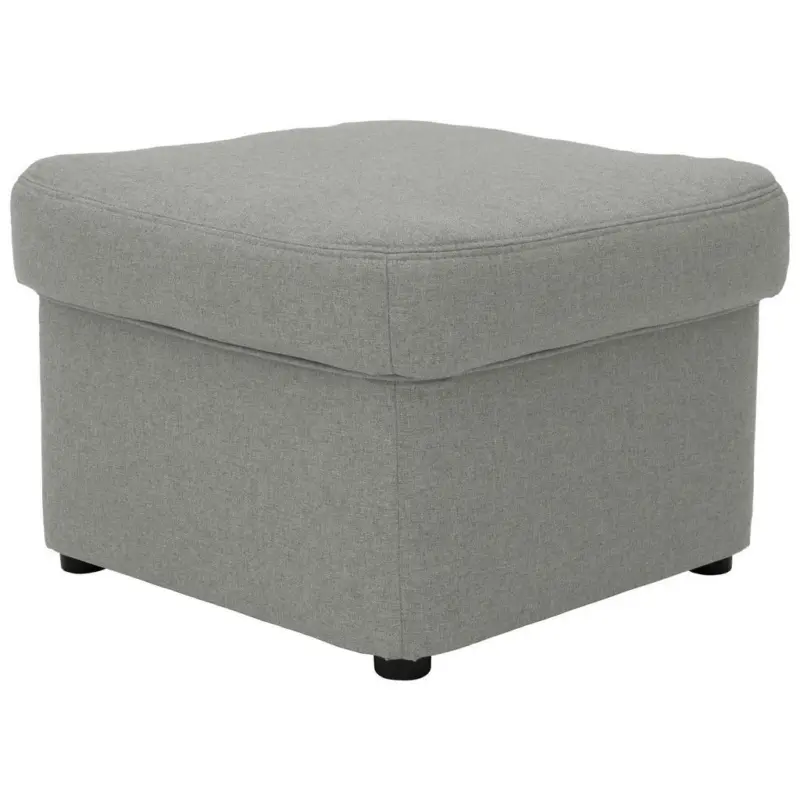 Polsterhocker Papenburg Silberfarben Webstoff H: 40 Cm