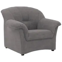 Polstersessel Mit Armlehnen Papenburg Webstoff Dunkelgrau