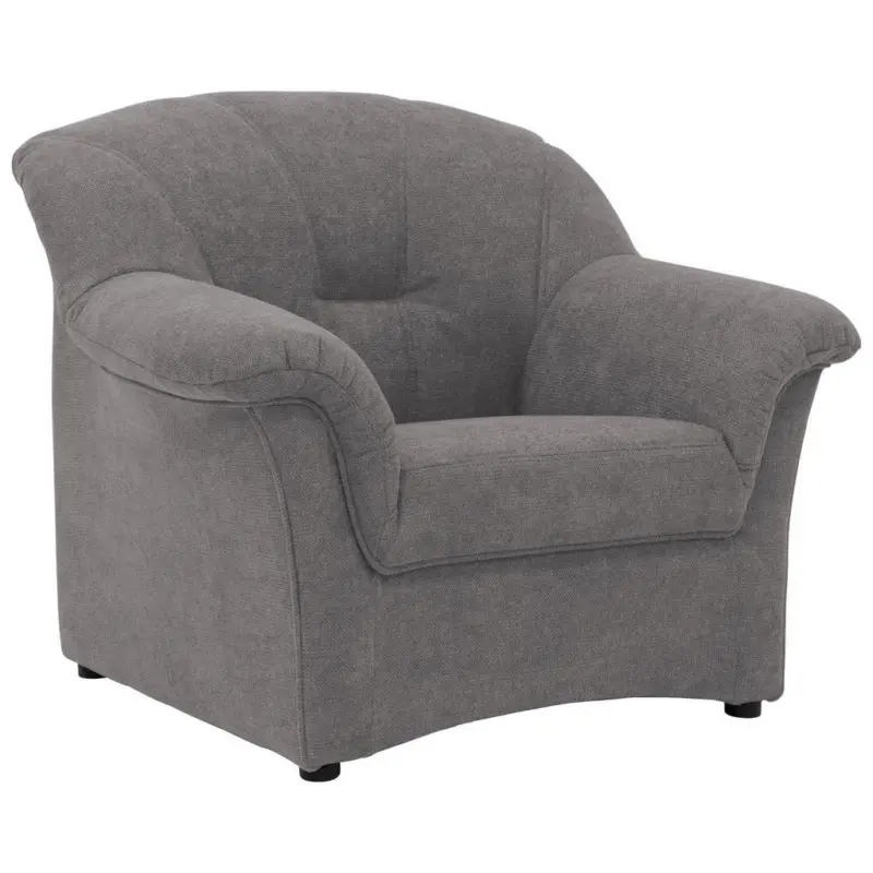 Polstersessel Mit Armlehnen Papenburg Webstoff Dunkelgrau