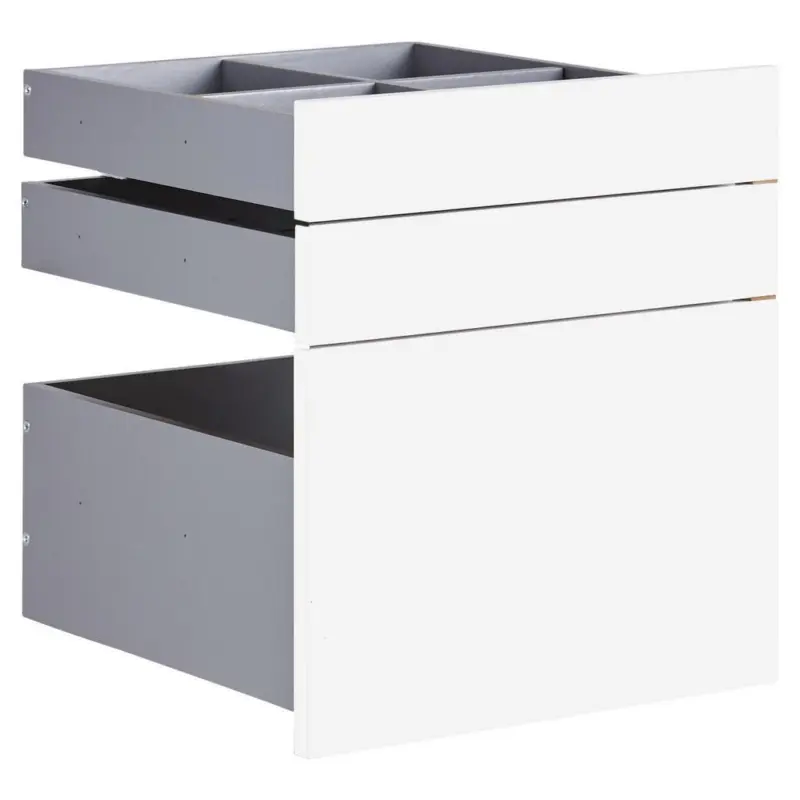 Schubladeneinsatz Unit Wei&szlig; B: 45,3 cm 3 F&auml;cher