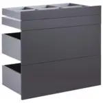 M&ouml;belix Schubladeneinsatz Unit Anthrazit B: 91 cm 4 F&auml;cher