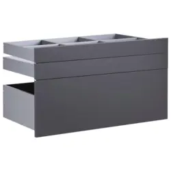 Schubladeneinsatz Unit Anthrazit B: 91 cm 3 Fächer