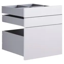Schubladeneinsatz Unit Hellgrau B: 45,3 cm 3 Fächer