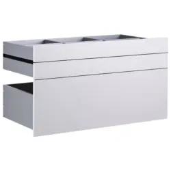 Schubladeneinsatz Unit Hellgrau B: 91 cm 3 Fächer