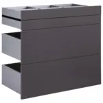M&ouml;belix Schubladeneinsatz Unit Anthrazit B: 91 cm 4 F&auml;cher
