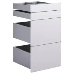Schubladeneinsatz Unit Hellgrau B: 45,3 cm 4 Fächer