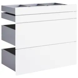 Schubladeneinsatz Unit Wei&szlig; B: 91 cm 4 F&auml;cher