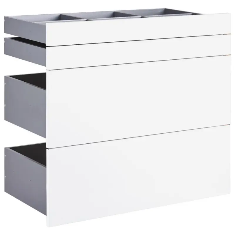 Schubladeneinsatz Unit Wei&szlig; B: 91 cm 4 F&auml;cher