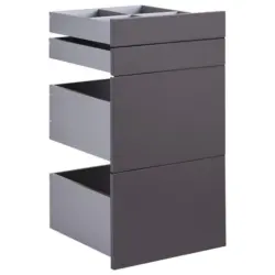 Schubladeneinsatz Unit Anthrazit B: 45,3 cm 4 F&auml;cher