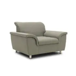 Polstersessel Mit Armlehnen Franzi Webstoff Silberfarben