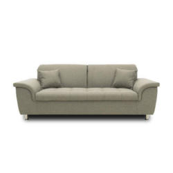 2-Sitzer-Sofa mit Kopfteil Franzi Silber/Braun