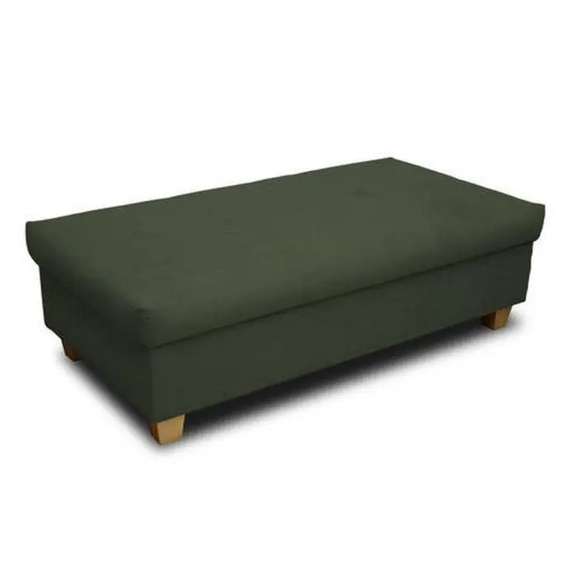 Polsterhocker Franzi Gr&uuml;n Mikrofaser H: 42 Cm