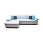 Möbelix Ecksofa Franzi Pastellblau Mikrofaser