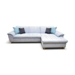 Ecksofa Franzi Pastellblau Mikrofaser