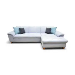 Ecksofa Mit Schlaffunktion Franzi Pastellblau Mikrofaser