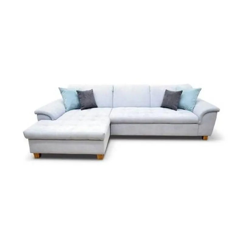 Ecksofa Mit Schlaffunktion & Bettkasten Franzi Pastellblau