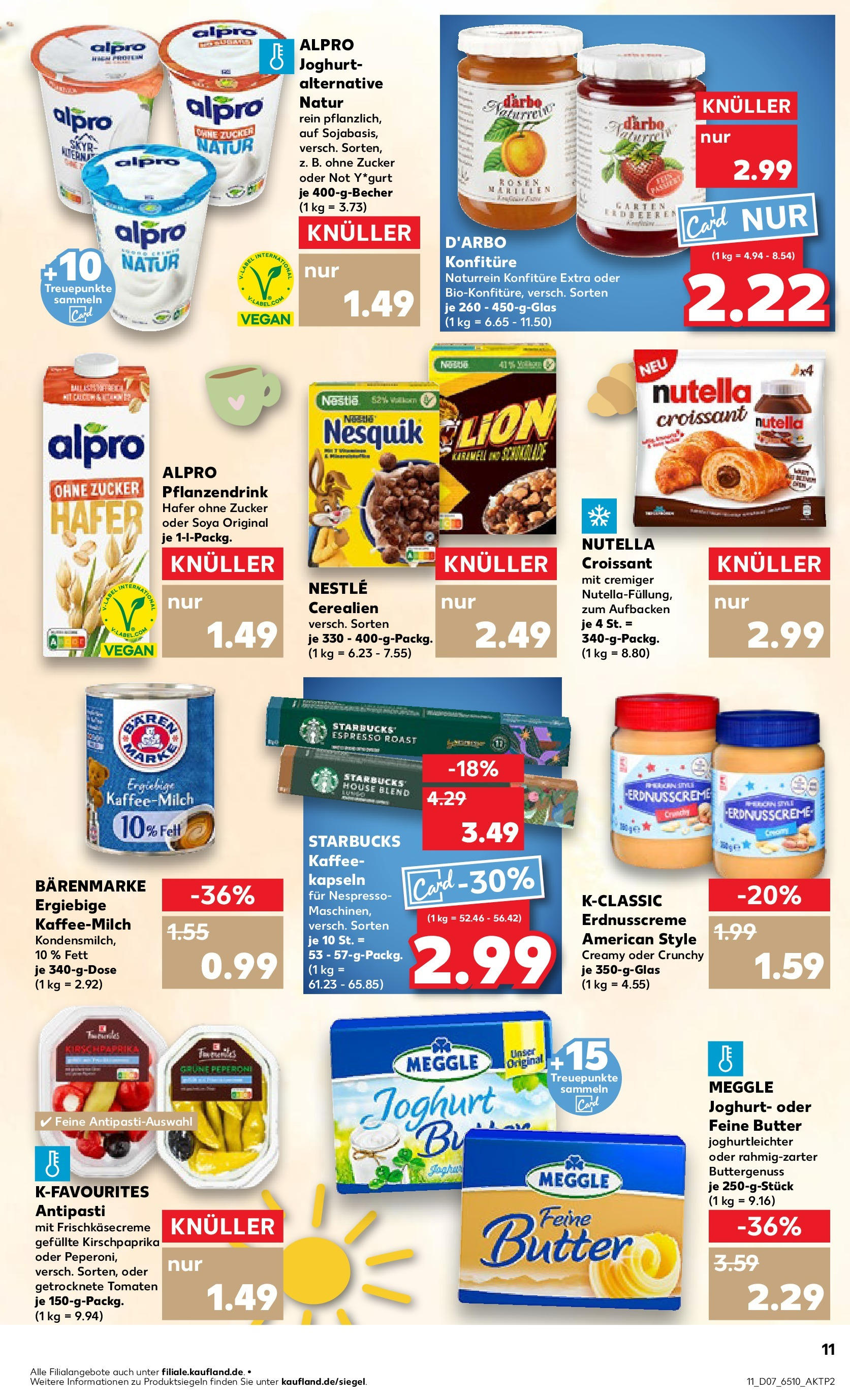 Kaufland - Neuss-Weissenberg, Römerstraße 120 (ab 13.02.2025) » Angebote Online zum Blättern | Seite: 11 | Produkte: Butter, Starbucks, Tomaten, Croissant