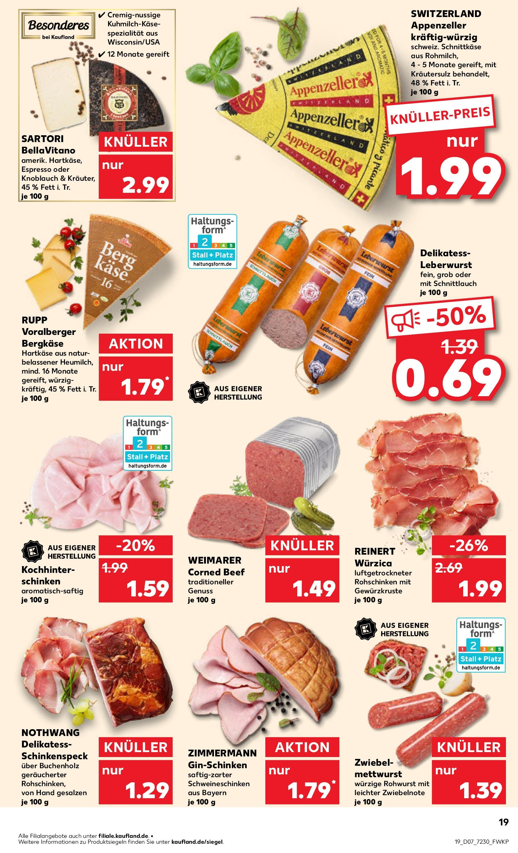 Kaufland - Neuss-Weissenberg, Römerstraße 120 (ab 13.02.2025) » Angebote Online zum Blättern | Seite: 19 | Produkte: Käse, Knoblauch, Schinken