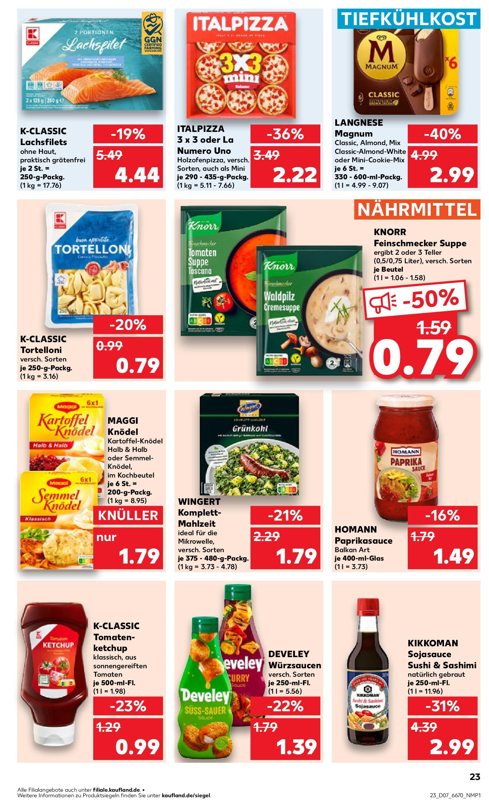 Kaufland - Neuss-Weissenberg, Römerstraße 120 (ab 13.02.2025) » Angebote Online zum Blättern | Seite: 23 | Produkte: Maggi, Tomaten, Knorr, Paprika