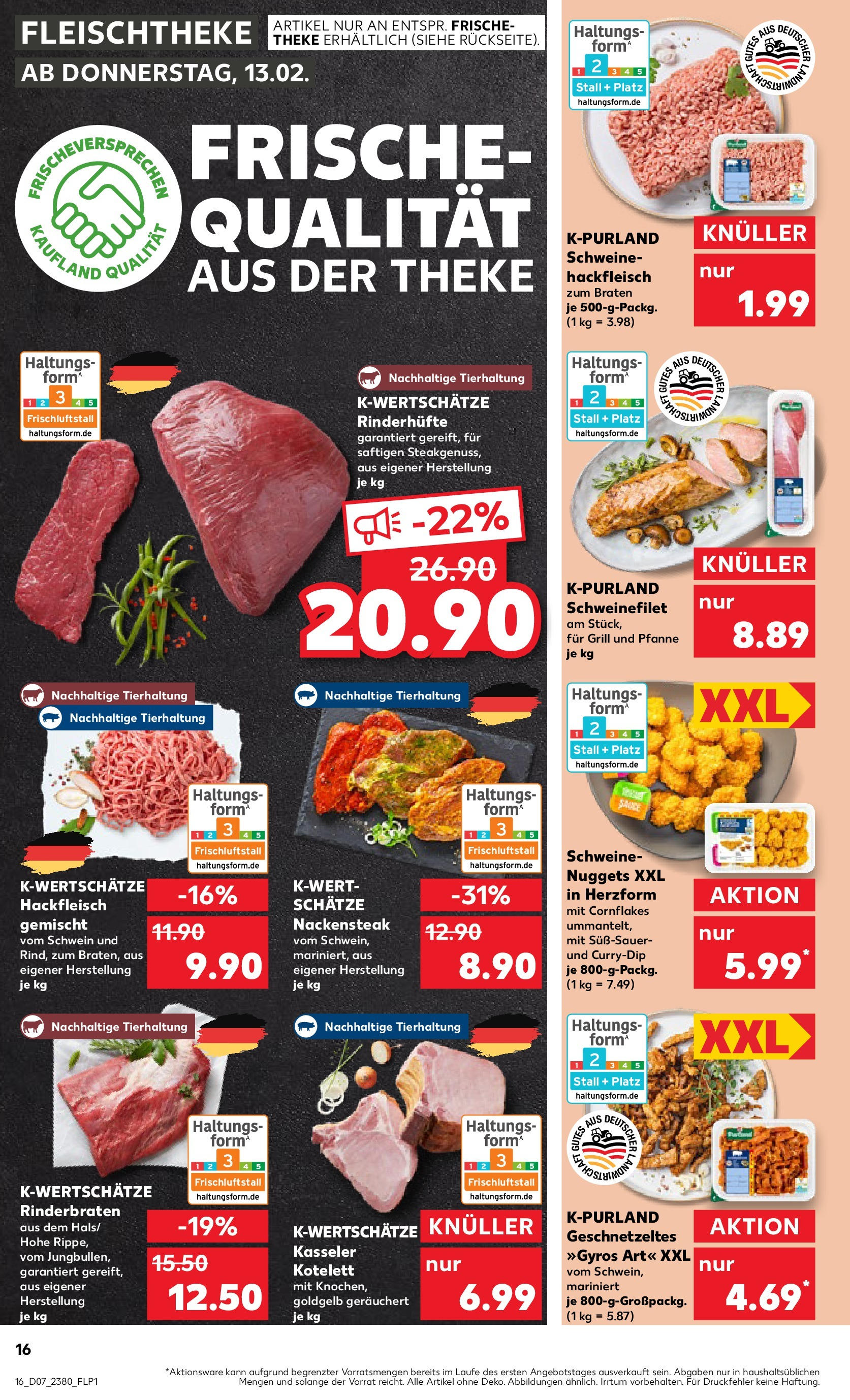 Kaufland - Vilshofen an der Donau, Hösamer Feld 7 (ab 13.02.2025) » Angebote Online zum Blättern | Seite: 16 | Produkte: Grill, Theke, Schweinefilet, Hackfleisch