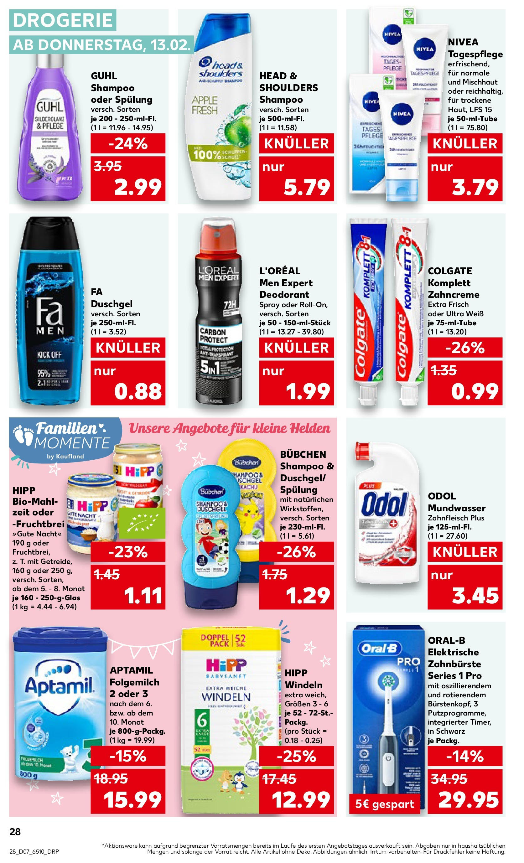 Kaufland - Neuss-Weissenberg, Römerstraße 120 (ab 13.02.2025) » Angebote Online zum Blättern | Seite: 28 | Produkte: Shampoo, Spülung, Deodorant, Mundwasser