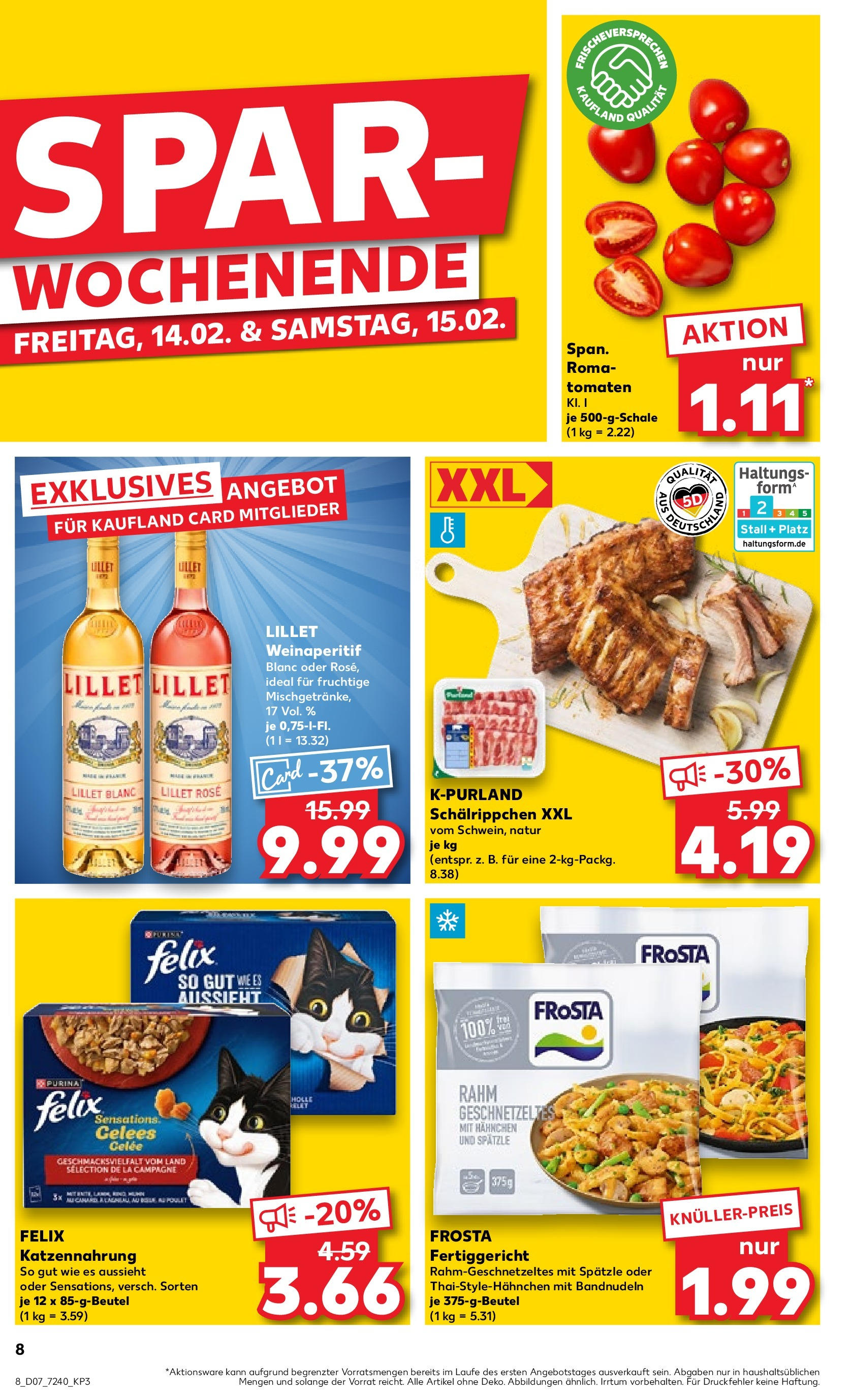 Kaufland - Iserlohn, Theodor-Heuss-Ring 11 (ab 13.02.2025) » Angebote Online zum Blättern | Seite: 12 | Produkte: Hahnchen, Tomaten, Frosta, Lillet