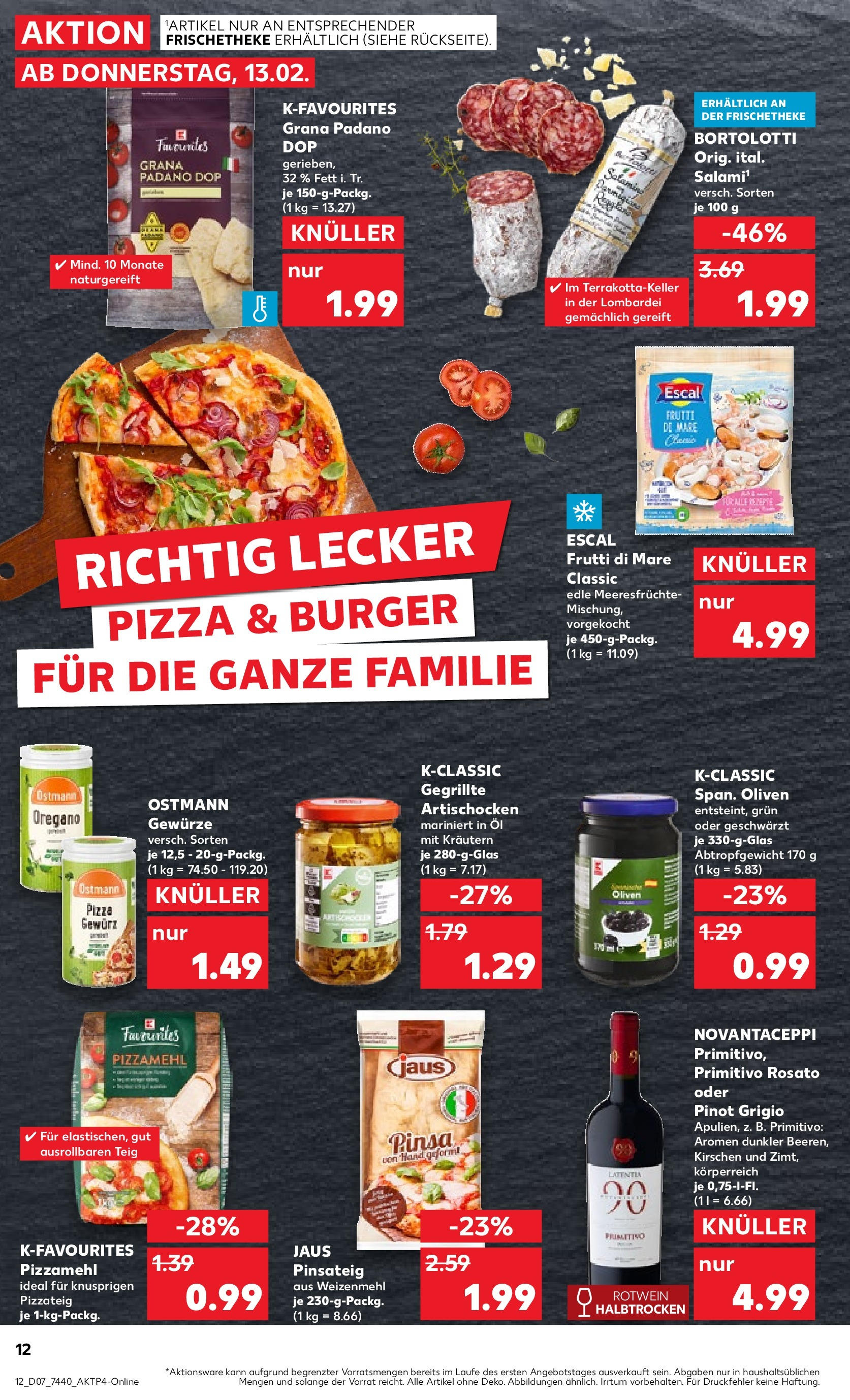 Kaufland - Iserlohn, Theodor-Heuss-Ring 11 (ab 13.02.2025) » Angebote Online zum Blättern | Seite: 16 | Produkte: Rotwein, Burger, Kirschen, Meeresfrüchte