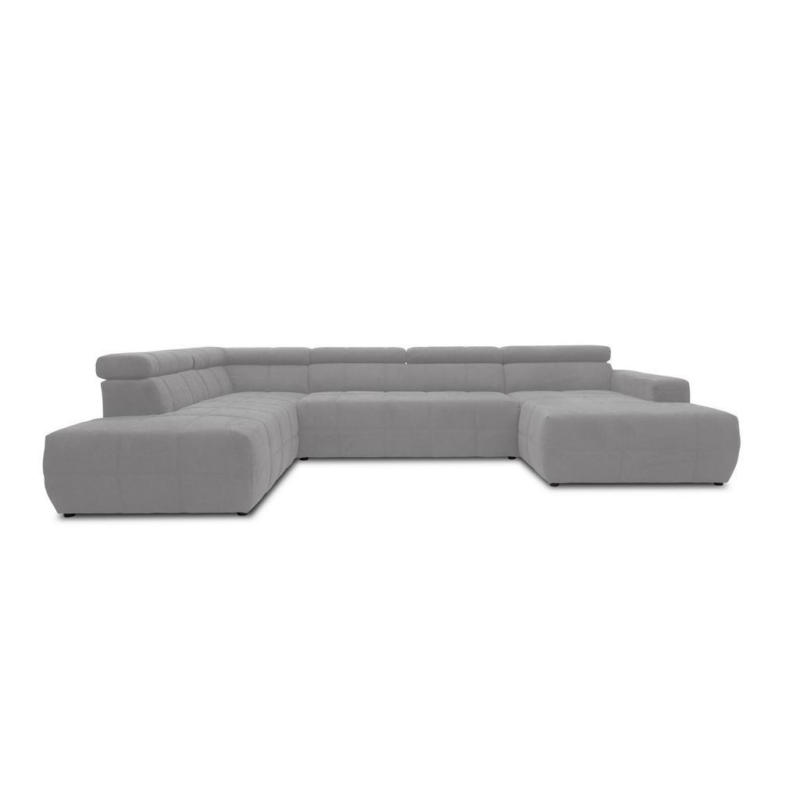 Wohnlandschaft Brandon Mit Kopfteilverstellung Silber