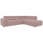 Möbelix Ecksofa + Kopfteilverstellung Brandon Pink Mikrofaser