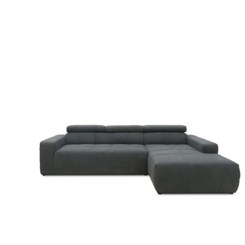 Ecksofa Mit Sitztiefen- Verstellung Brandon Dunkelgrau