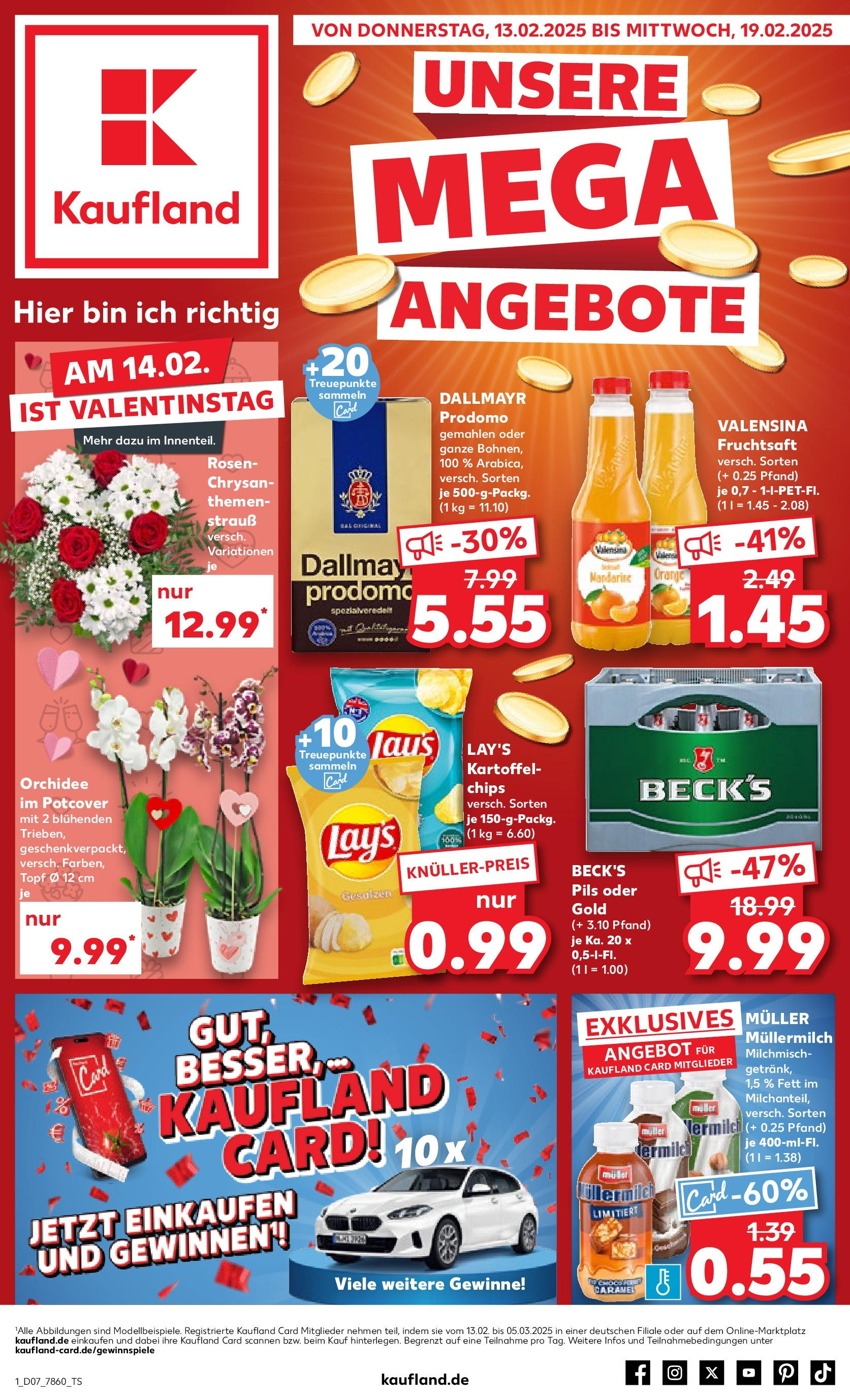 Kaufland - Vilshofen an der Donau, Hösamer Feld 7 (ab 13.02.2025) » Angebote Online zum Blättern | Seite: 1 | Produkte: Valensina, Müllermilch, Chips, Muller mullermilch