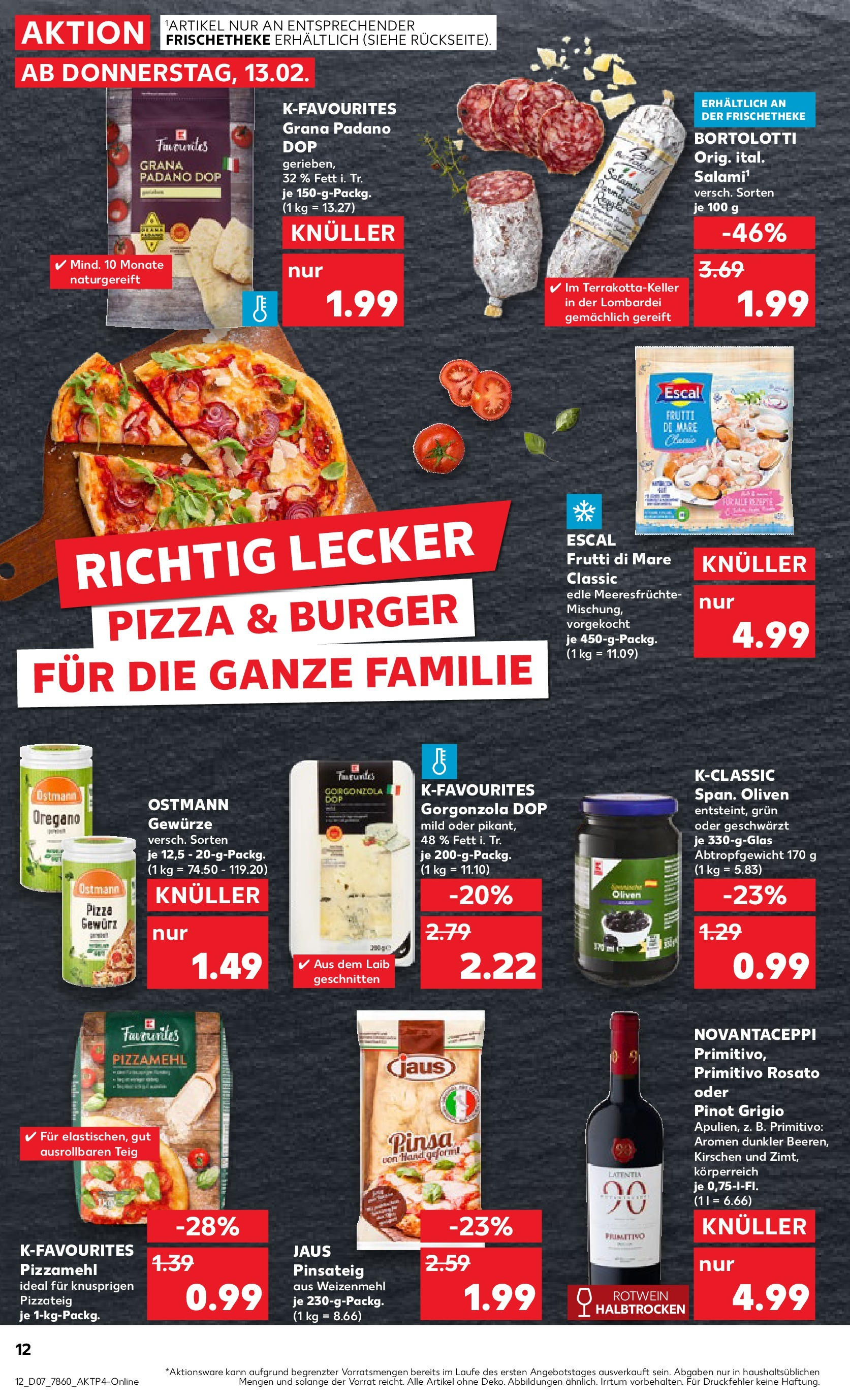 Kaufland - Vilshofen an der Donau, Hösamer Feld 7 (ab 13.02.2025) » Angebote Online zum Blättern | Seite: 12 | Produkte: Rotwein, Burger, Kirschen, Pizza