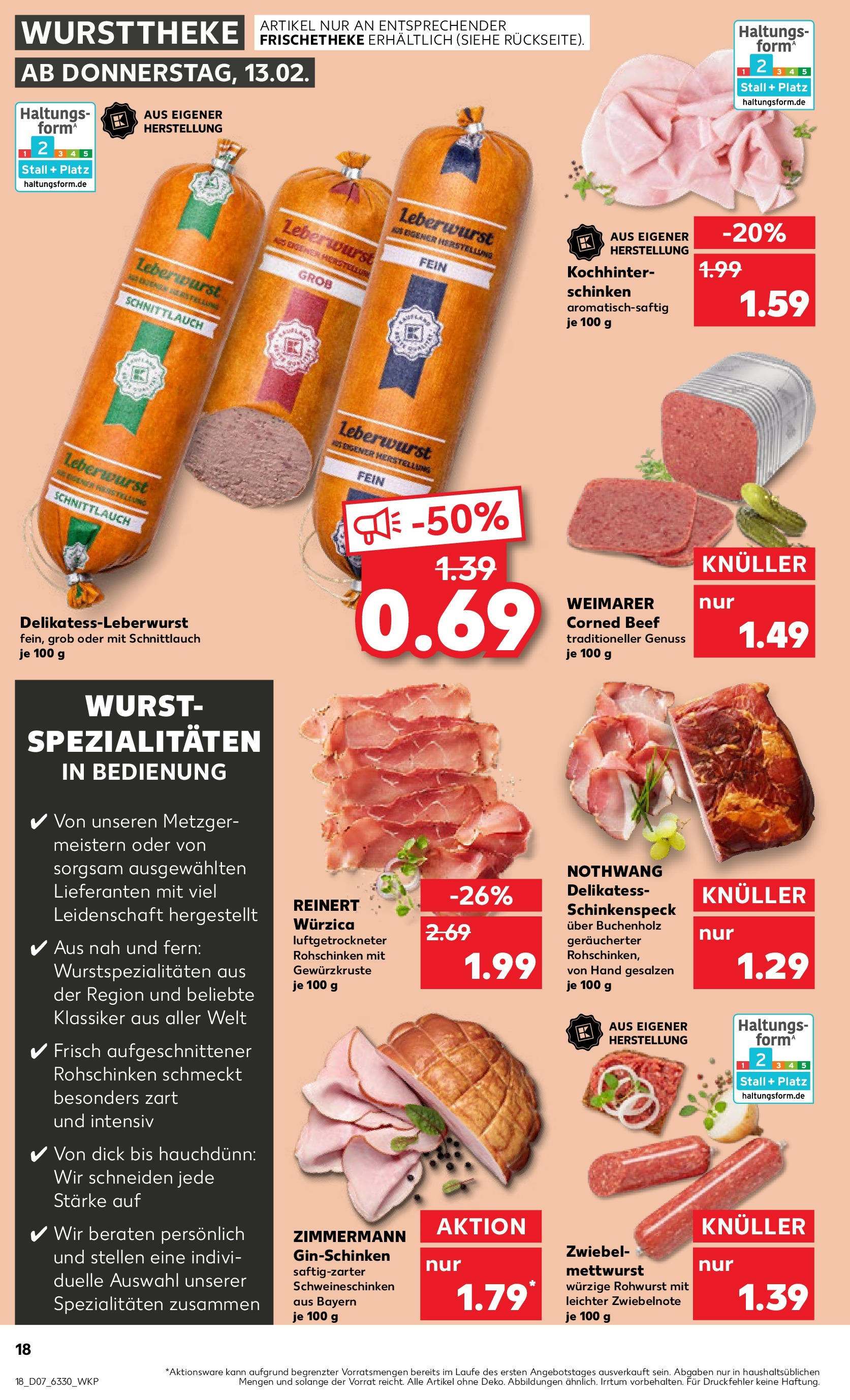 Kaufland - Northeim, Rückingsallee 2 (ab 13.02.2025) » Angebote Online zum Blättern | Seite: 18 | Produkte: Wurst, Schinken